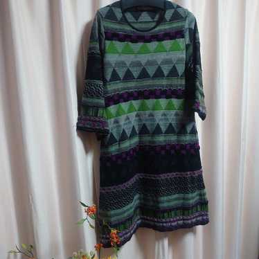 Sato Fiber M and Kyoko Knit Geometric Pattern Knit