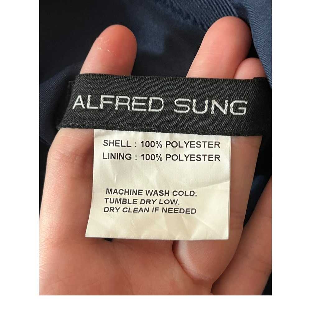 Alfred Sung dress D826 Square Neck Satin A-Line G… - image 4