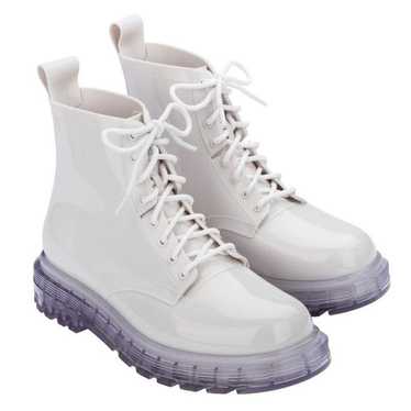 Melissa Melissa Coturno White Clear Combat Boots … - image 1