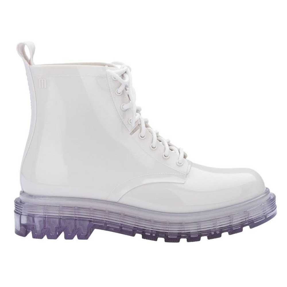 Melissa Melissa Coturno White Clear Combat Boots … - image 2