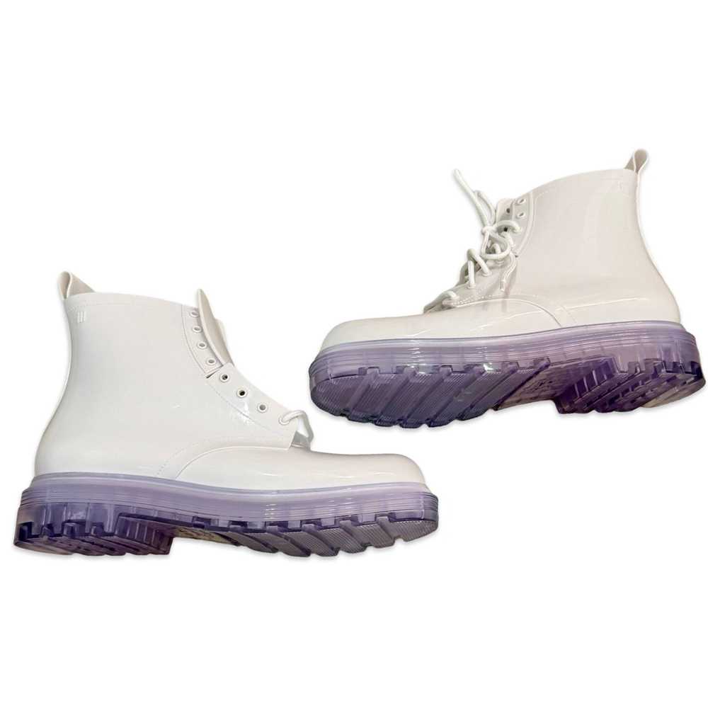 Melissa Melissa Coturno White Clear Combat Boots … - image 4