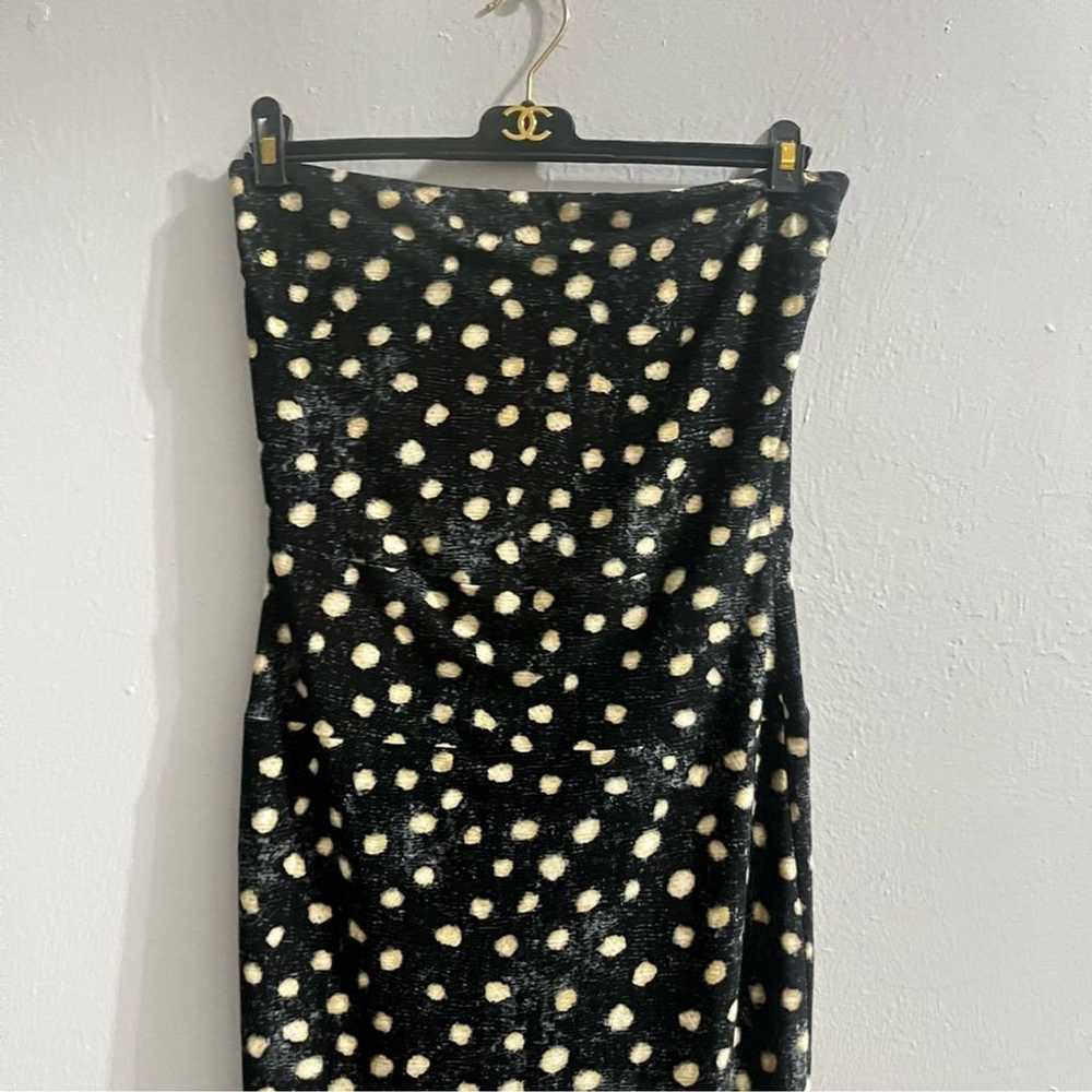 Norma Kamali Dot Print Tube Midi Dress Size Medium - image 11