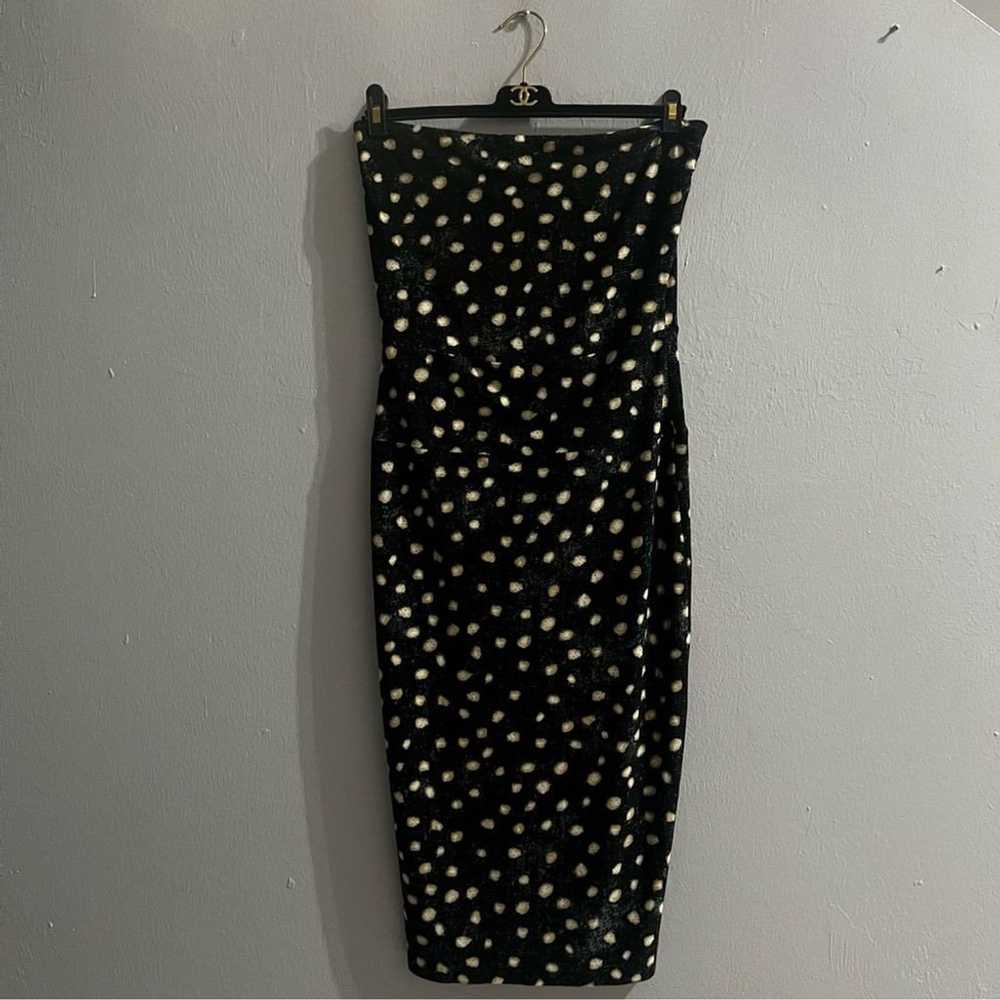 Norma Kamali Dot Print Tube Midi Dress Size Medium - image 12