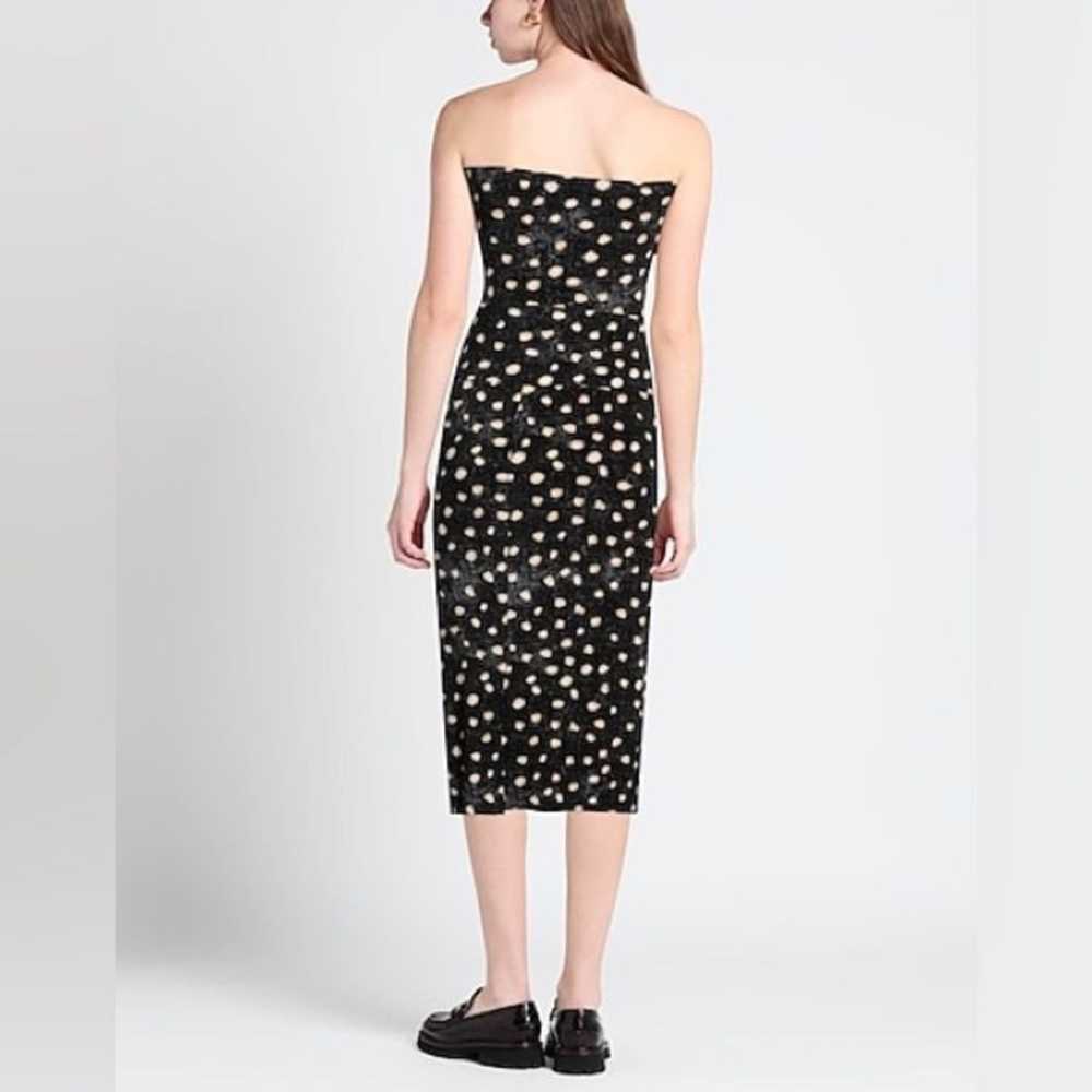 Norma Kamali Dot Print Tube Midi Dress Size Medium - image 4