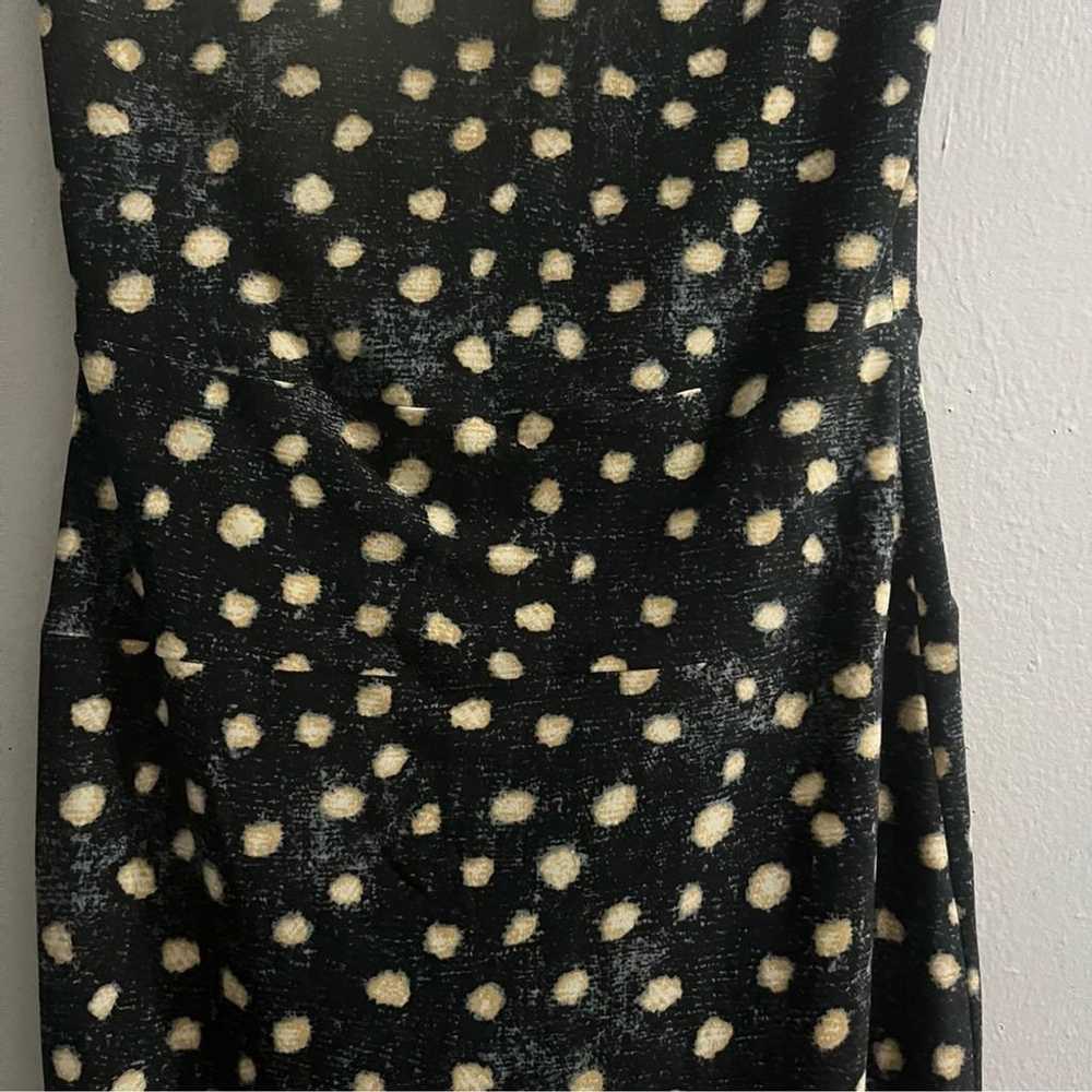 Norma Kamali Dot Print Tube Midi Dress Size Medium - image 6