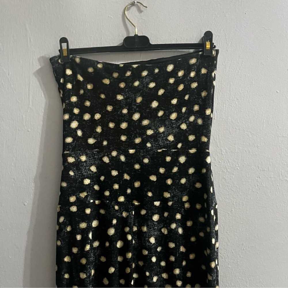 Norma Kamali Dot Print Tube Midi Dress Size Medium - image 9