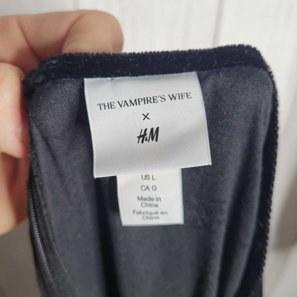 The Vampires Wife X H&M Black Velvet 2020 Black V… - image 6