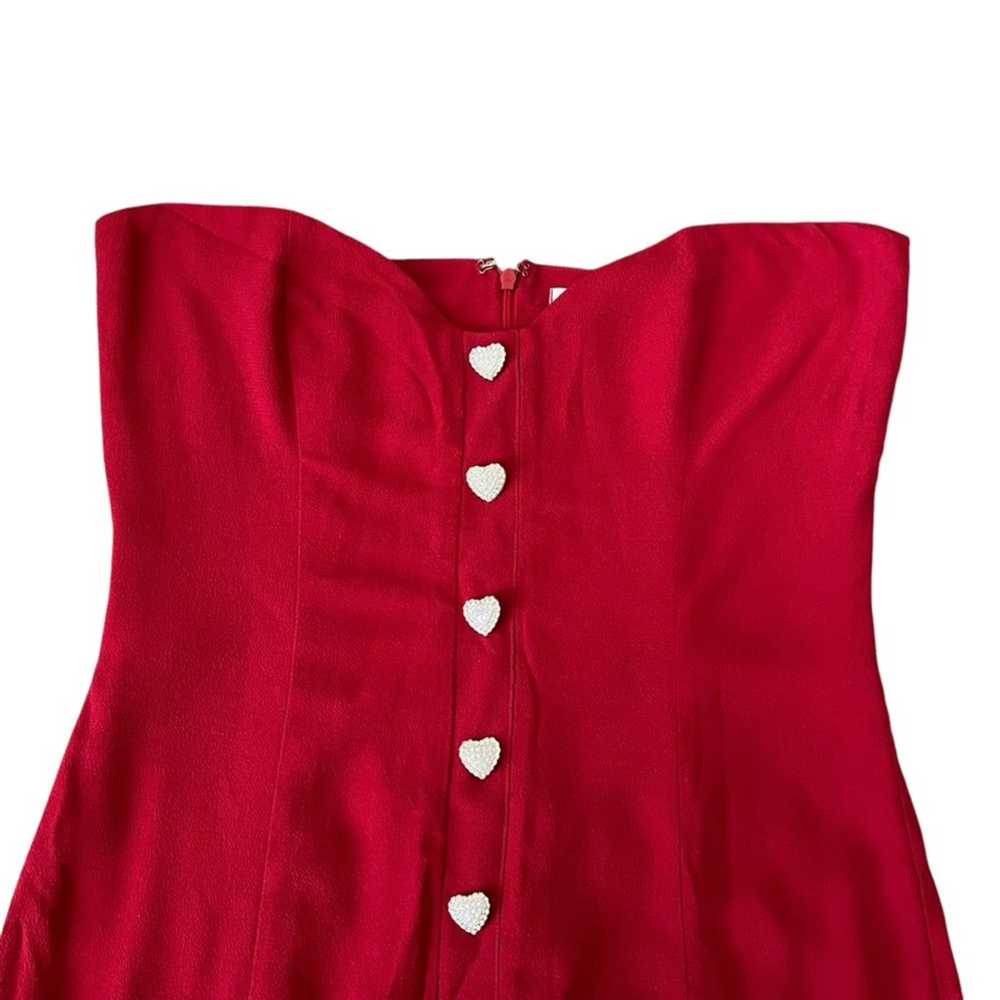 Reformation Women’s Neve Strapless Heart Button C… - image 3