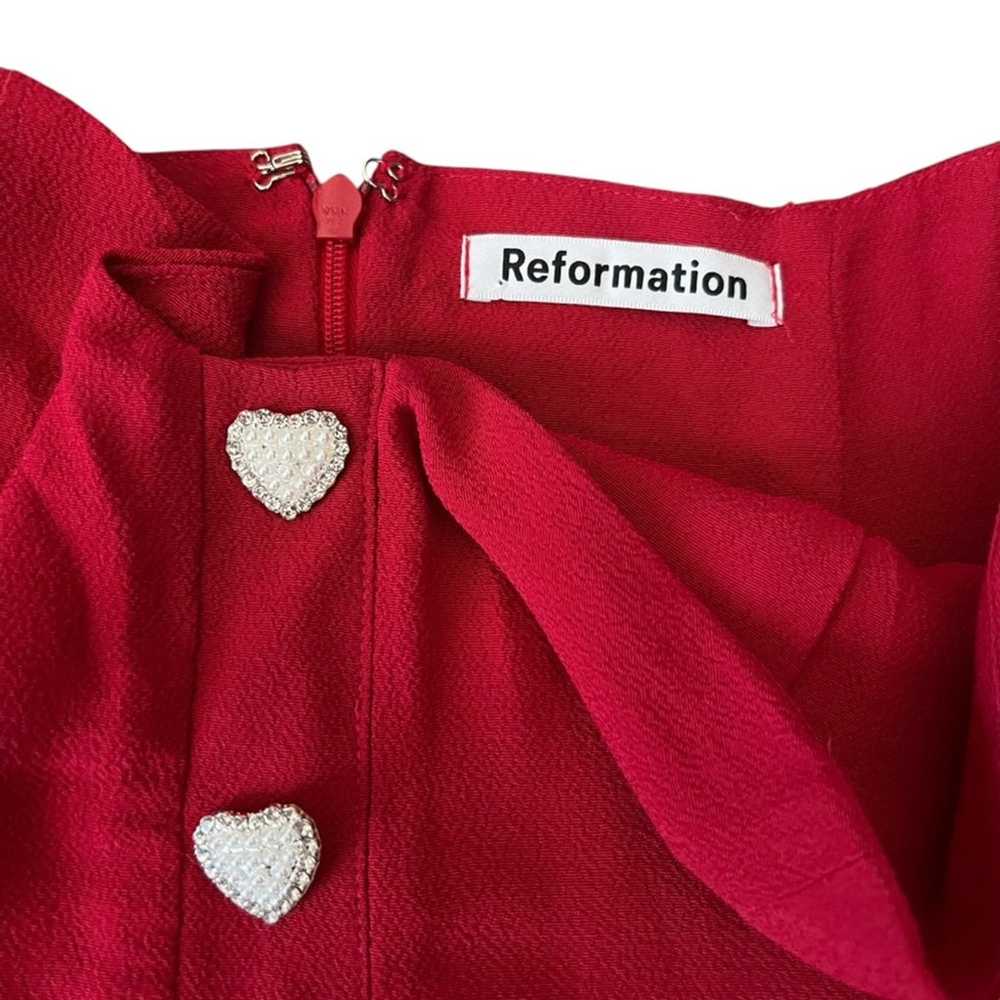 Reformation Women’s Neve Strapless Heart Button C… - image 5