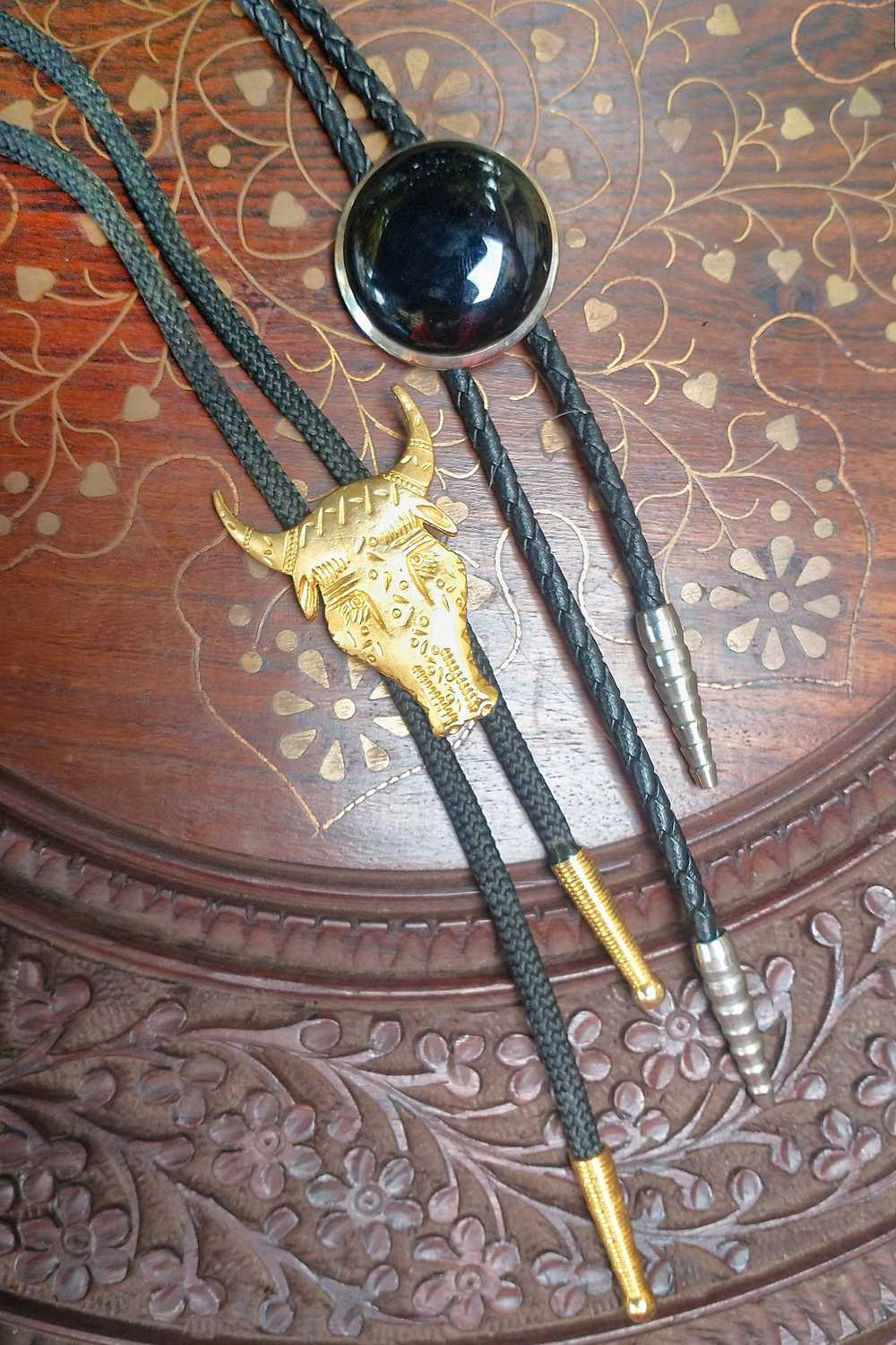 Vintage Pair of Bolo Ties Selected by Garbage Soup - image 1