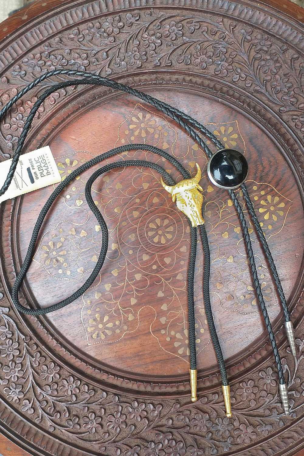 Vintage Pair of Bolo Ties Selected by Garbage Soup - image 4