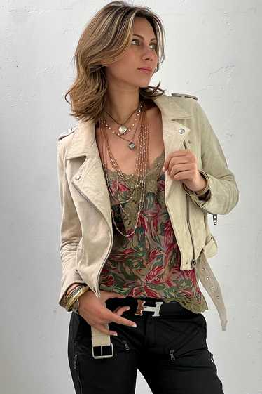 Vintage Suede Biker Jacket Selected by Anna Corin… - image 1