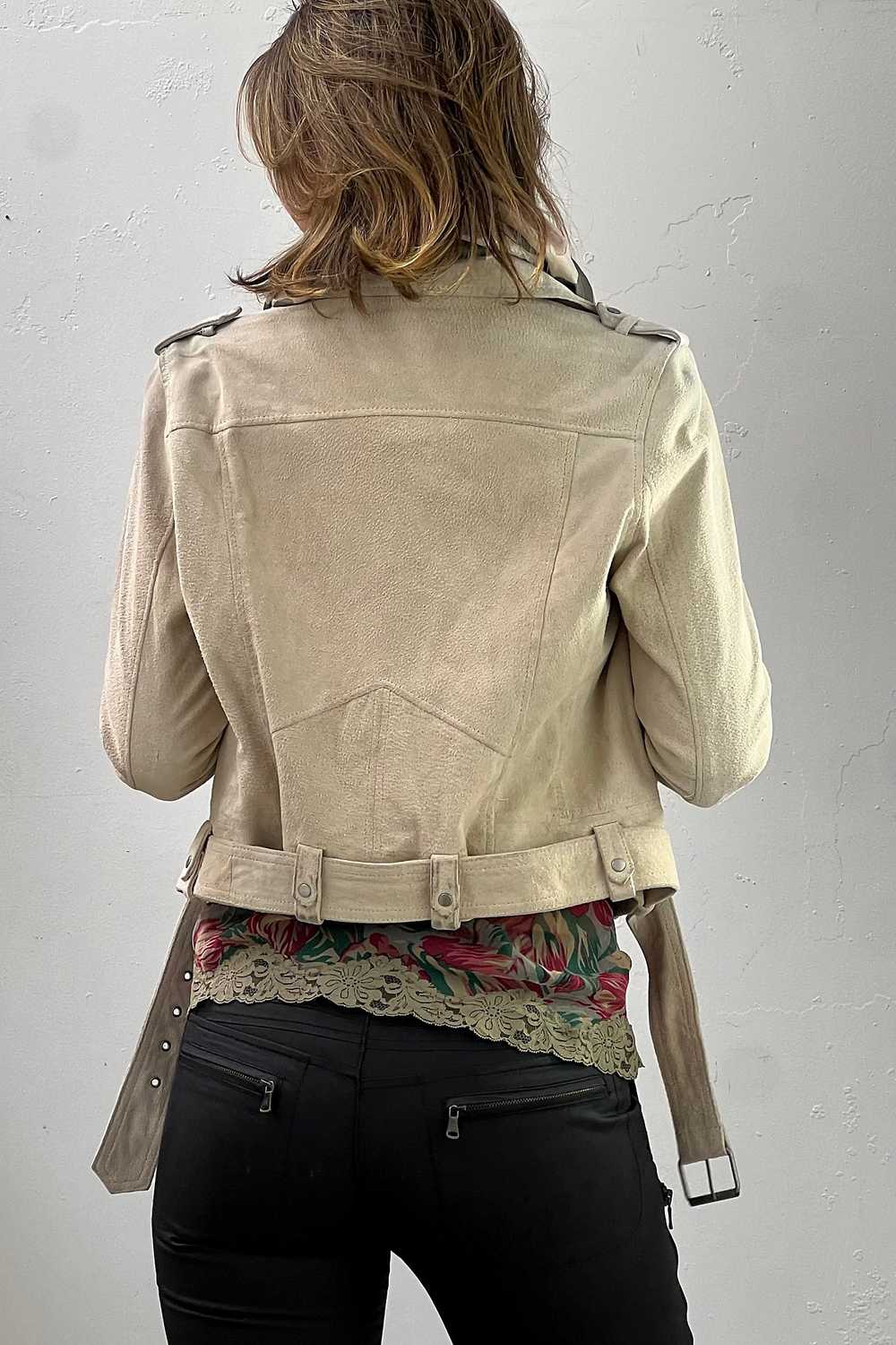 Vintage Suede Biker Jacket Selected by Anna Corin… - image 3