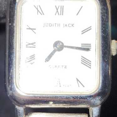 Vintage JUDITH JACK Sterling Silver Marcasite Watc