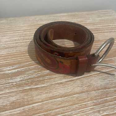 Vintage Fossil Genuine Leather Boho Belt