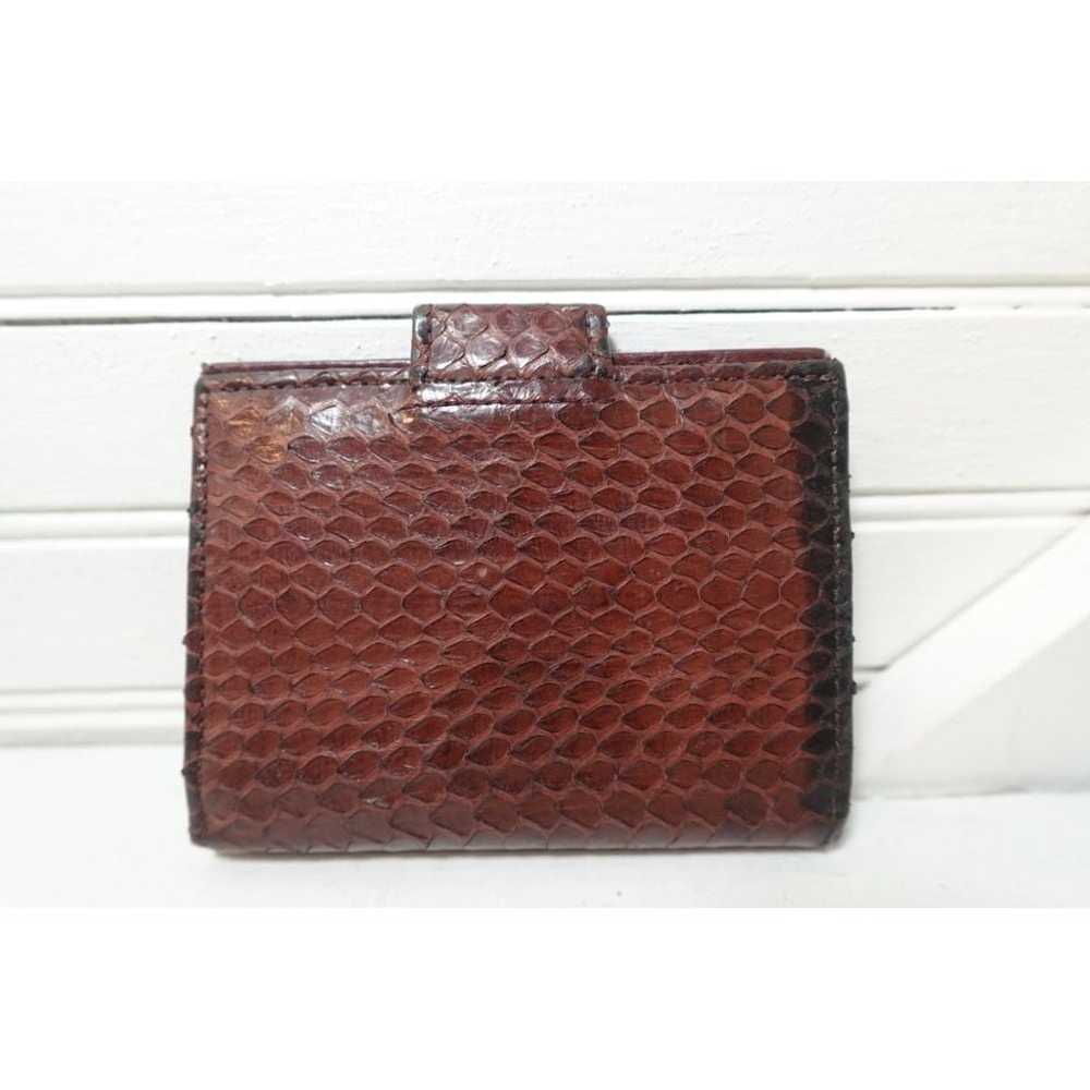 Vintage snakeskin like leather wallet St Thomas b… - image 4