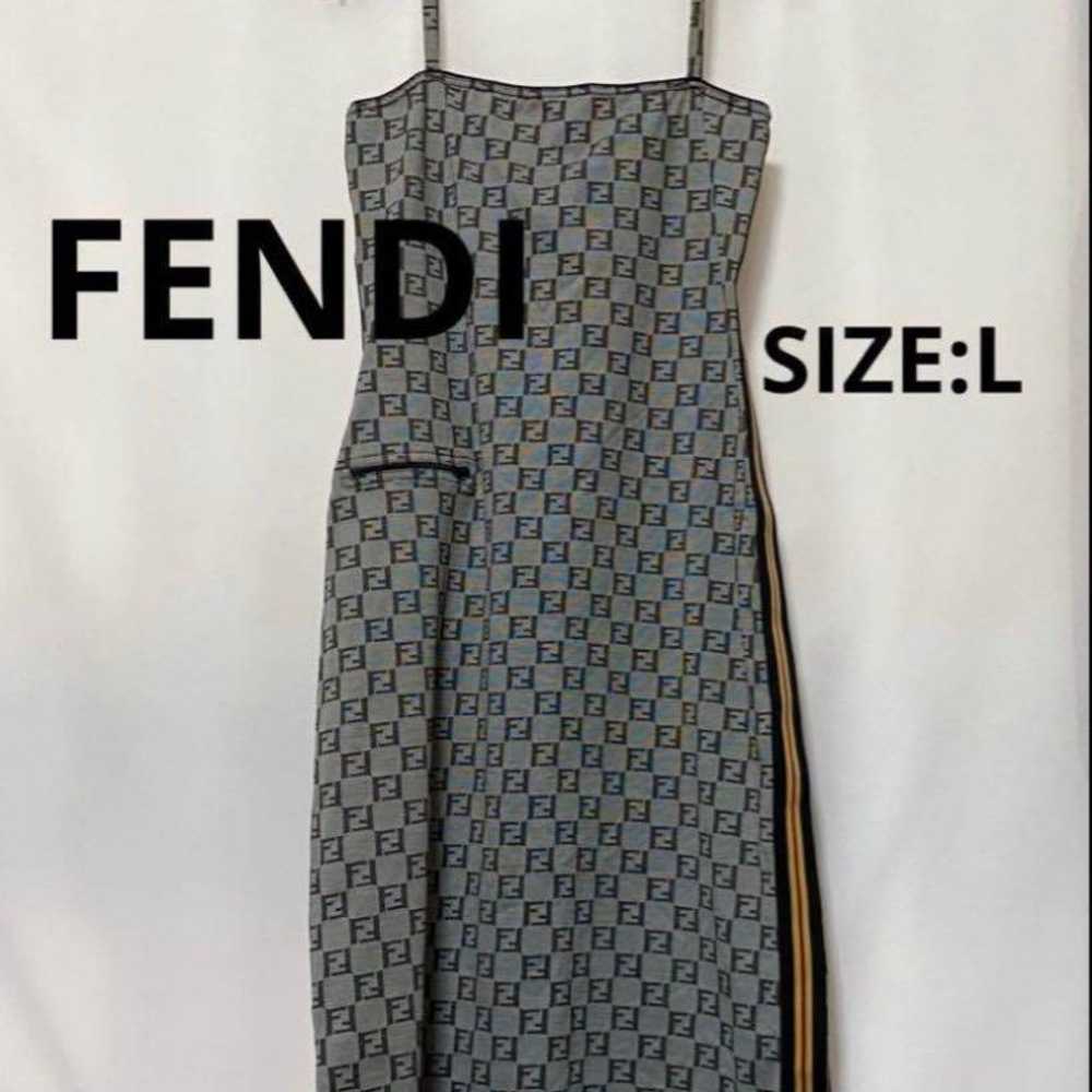 FENDI Vintage Zucca Pattern Dress Size L - image 1