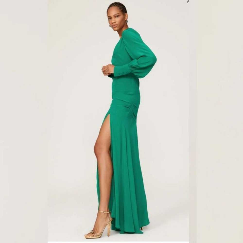 De La Vali Presley Green Drop Waist Long Gown Leg… - image 10