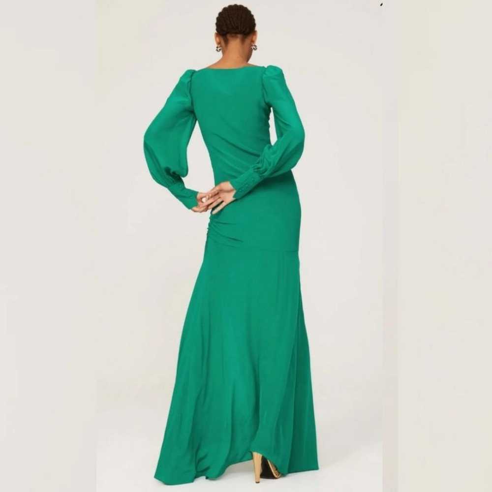 De La Vali Presley Green Drop Waist Long Gown Leg… - image 2