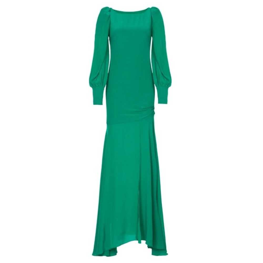 De La Vali Presley Green Drop Waist Long Gown Leg… - image 9