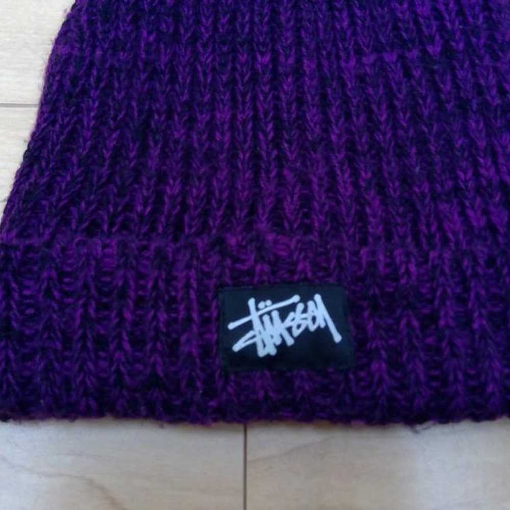 Stussy pom pom knit hat beanie 90's 80's - image 3