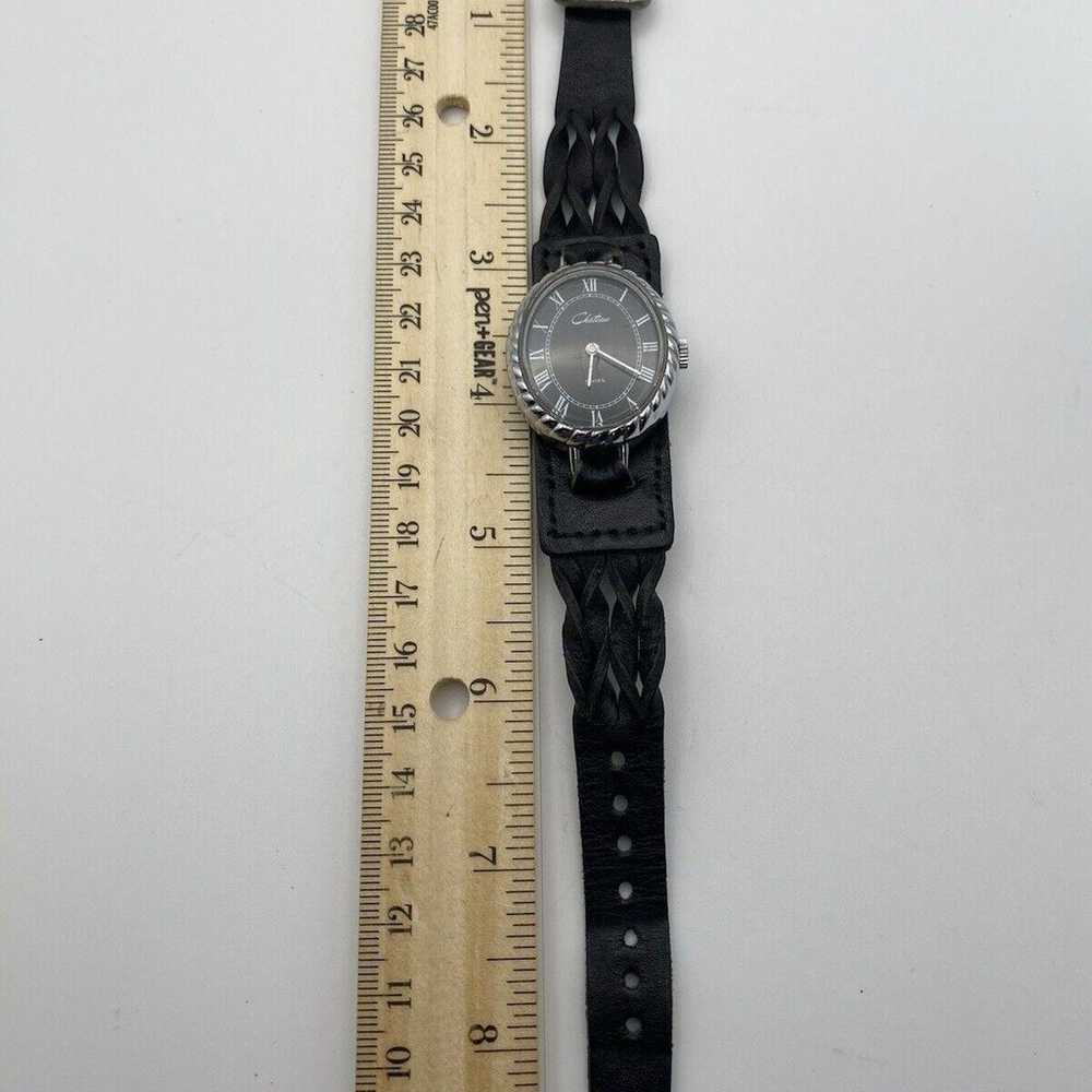 Vintage Chateau Ladies Swiss Watch Braided Black … - image 2