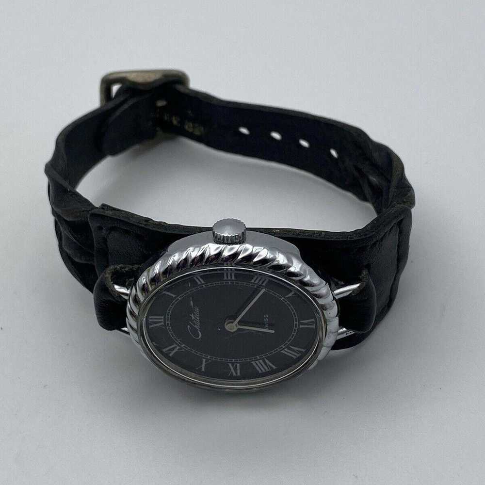 Vintage Chateau Ladies Swiss Watch Braided Black … - image 5