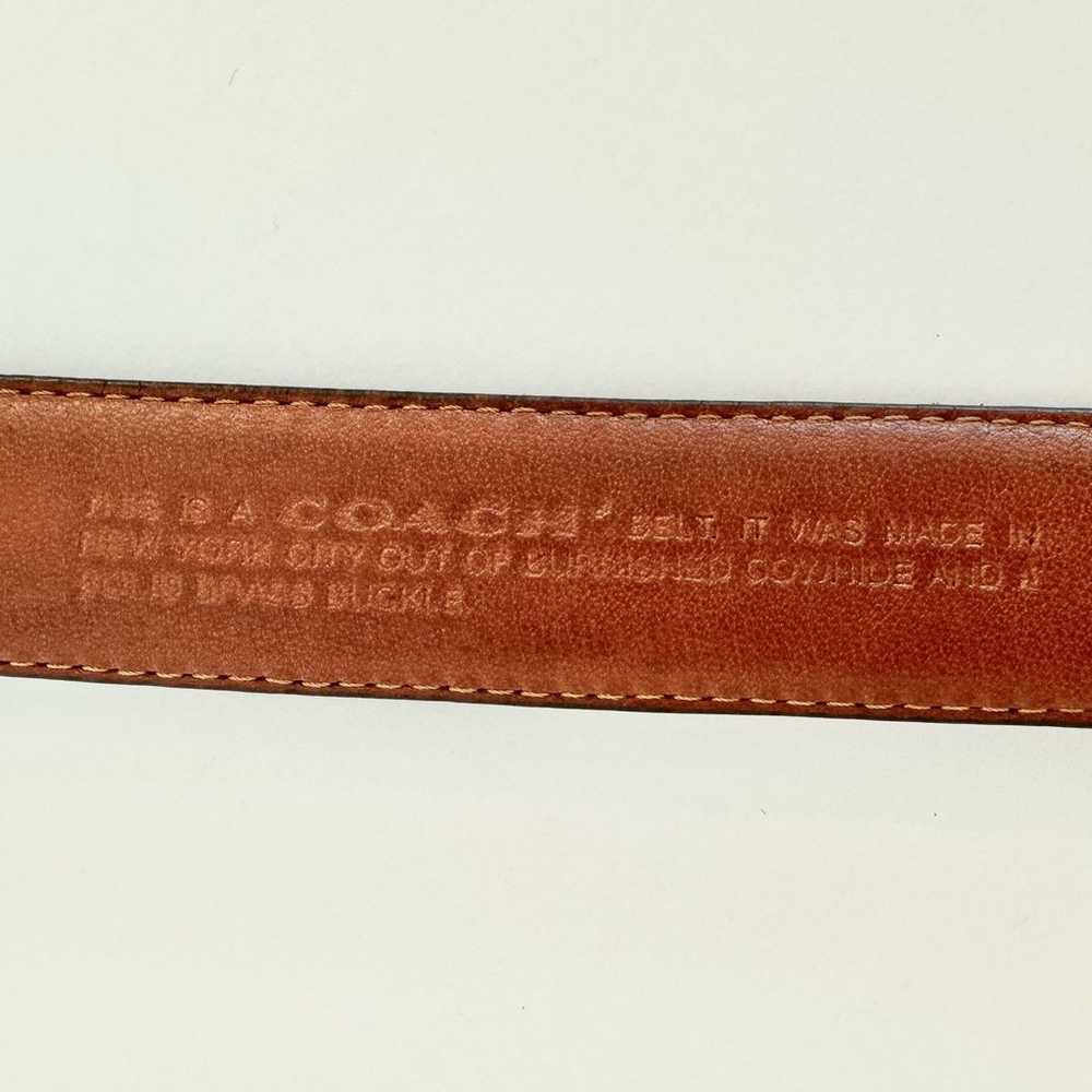 Coach Vintage NYC Made Leather Belt Brass Buckle … - image 10