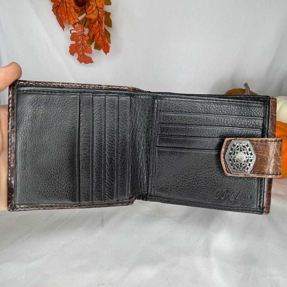 Brighton Vintage Two-Tone Leather Wallet with Orn… - image 5