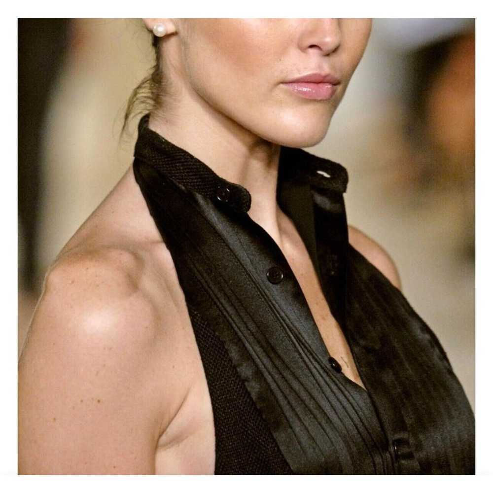 2007 Ralph Lauren Purple Label Runway Black Linen… - image 4