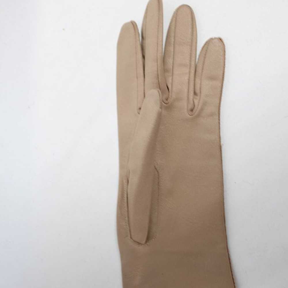 Vintage 1950s 1960s Nude Taupe Evening Gloves - S… - image 3