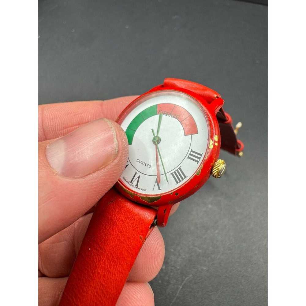 Vintage Firenze Quartz Watch w/ Red Genuine Leath… - image 5