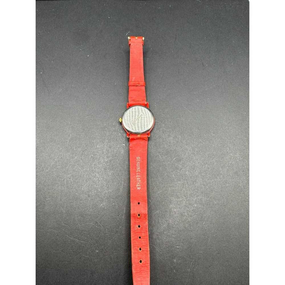 Vintage Firenze Quartz Watch w/ Red Genuine Leath… - image 6