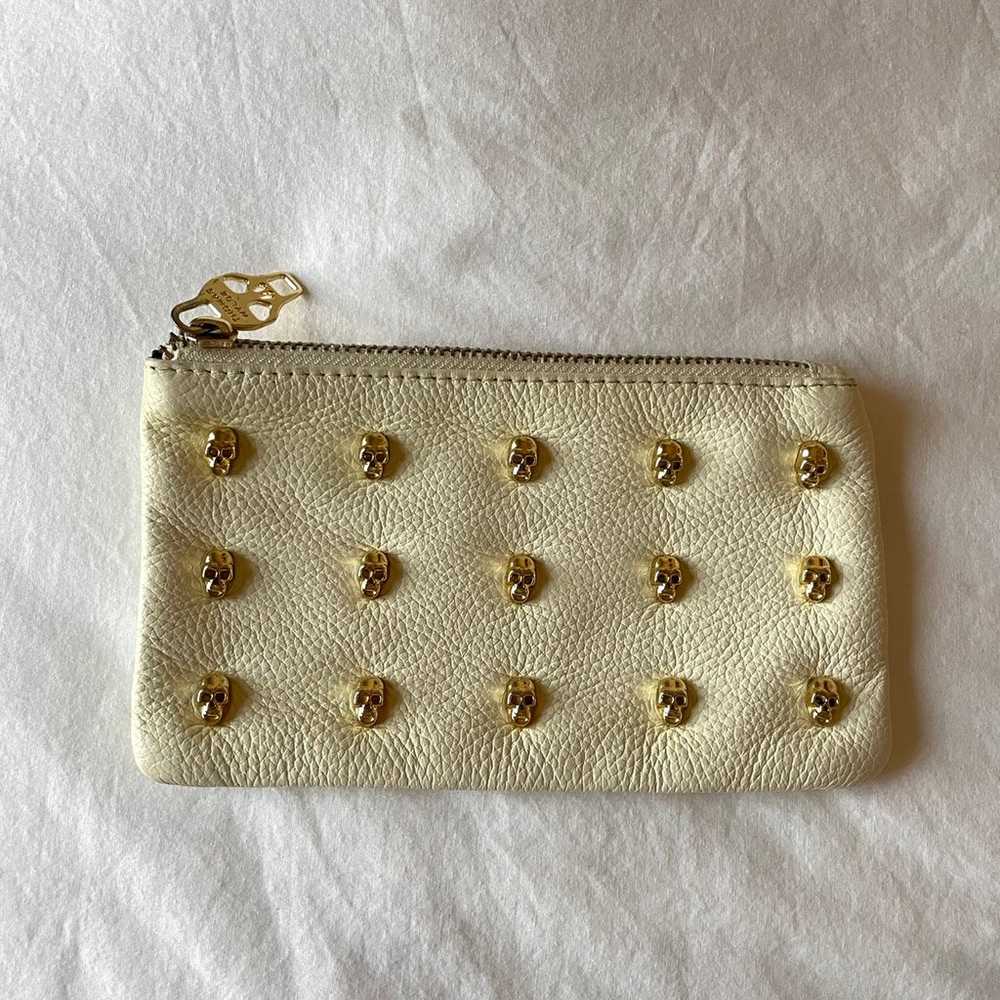 Vintage / rare Thomas Wylde cream leather gold sk… - image 1