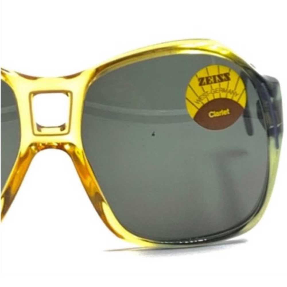 Vintage Zeiss Oversized Sunglasses, Green & Yello… - image 3