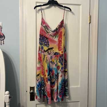 Escada Graffiti Silk Dress - image 1