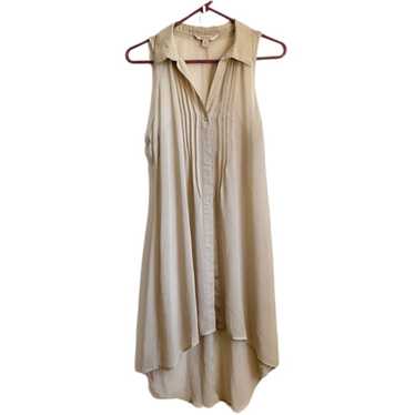 Decree Vintage Decree Beige Sheer Sleeveless High… - image 1