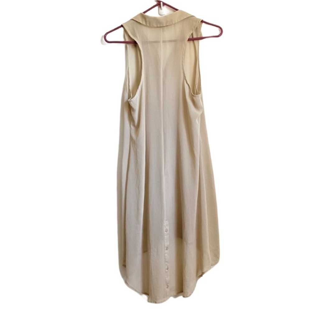 Decree Vintage Decree Beige Sheer Sleeveless High… - image 2