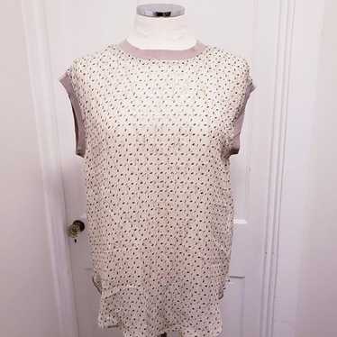 By Malene Birger Beige Metallic Confetti Silk Blou