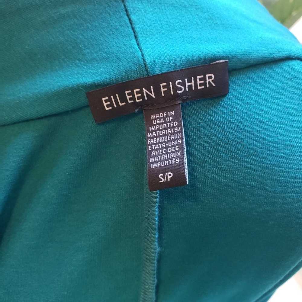 EILEEN FISHER TEAL VNECK TUNIC SMALL - image 2