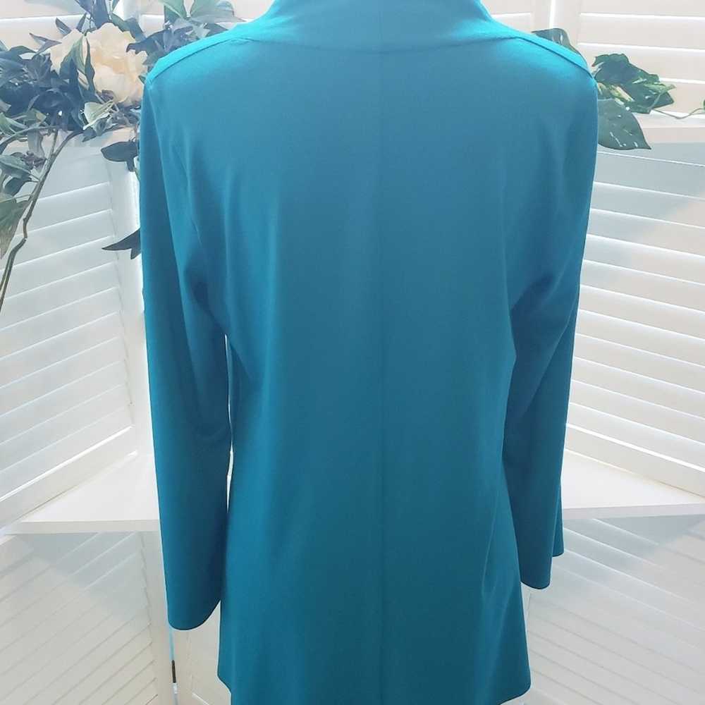 EILEEN FISHER TEAL VNECK TUNIC SMALL - image 3