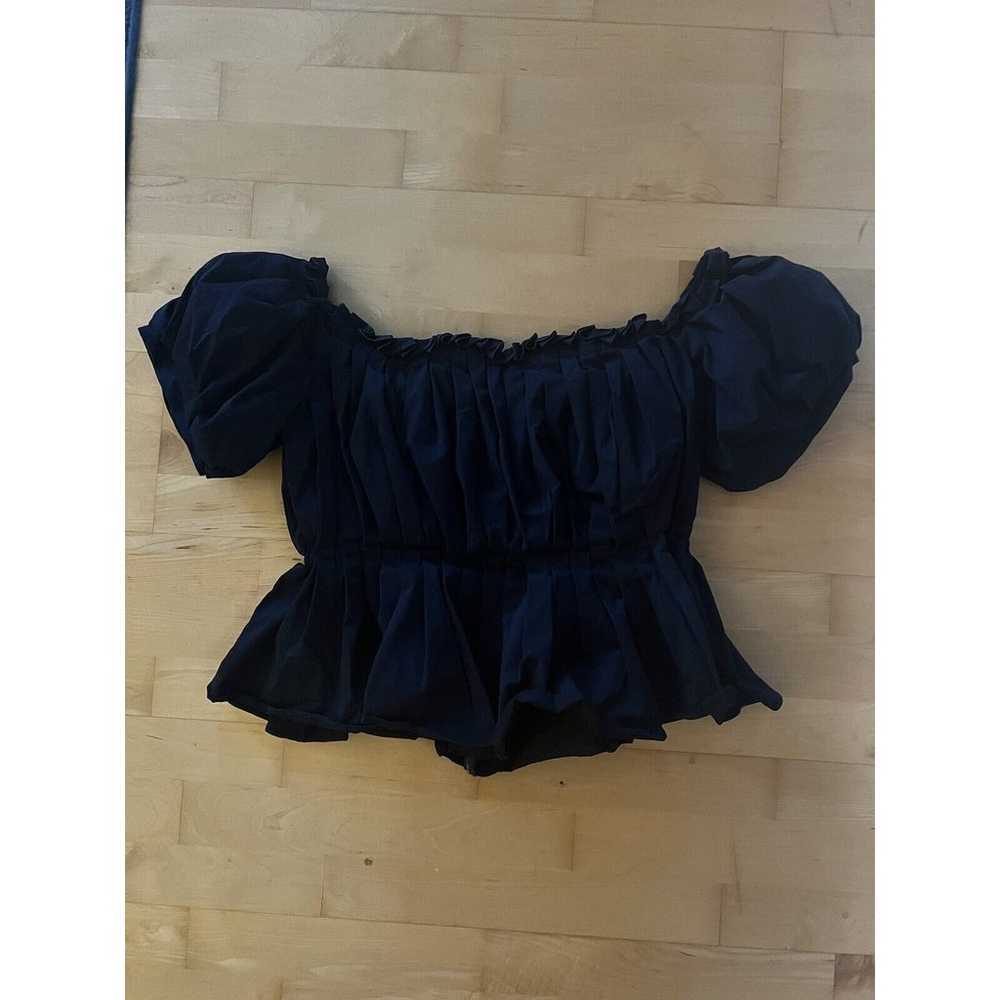 NWOT Antonio Melani Navy Blue Off The Shoulder Pu… - image 2