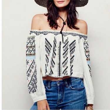 Free People All I Need Embroidered Off The Should… - image 1