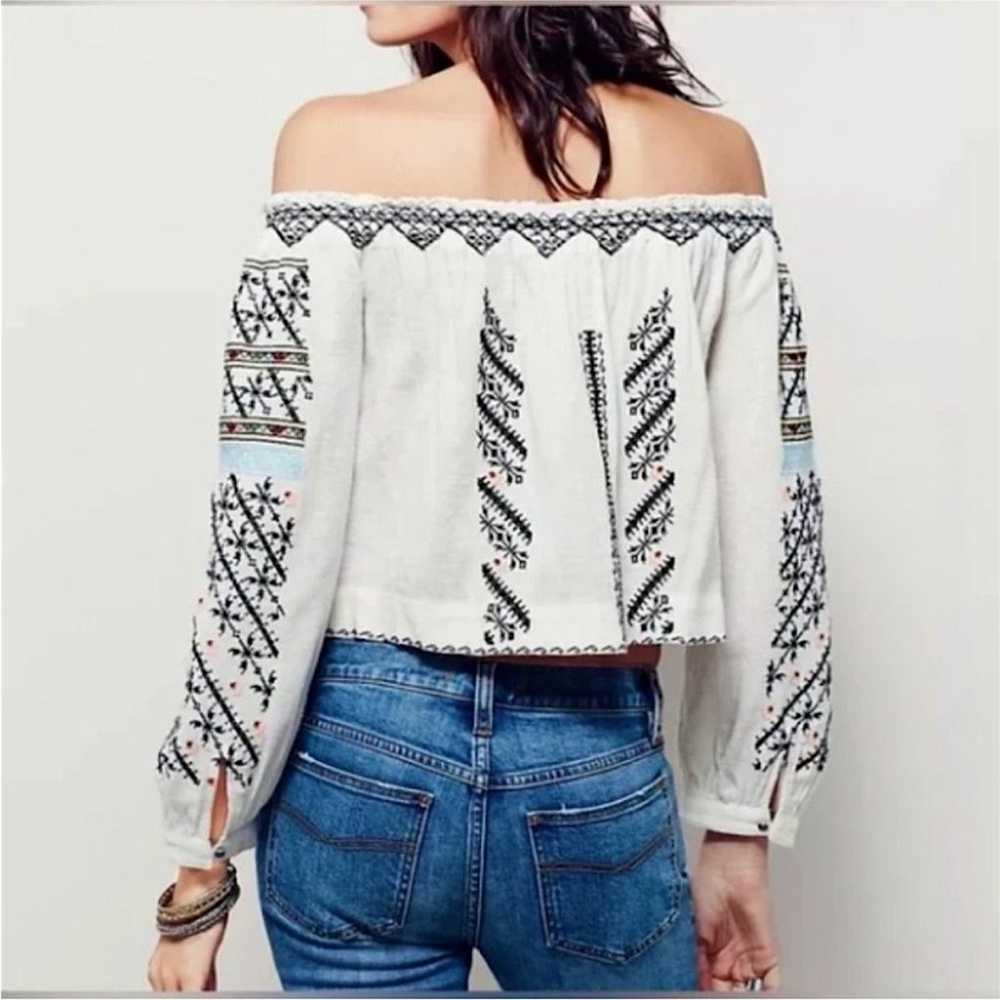 Free People All I Need Embroidered Off The Should… - image 2