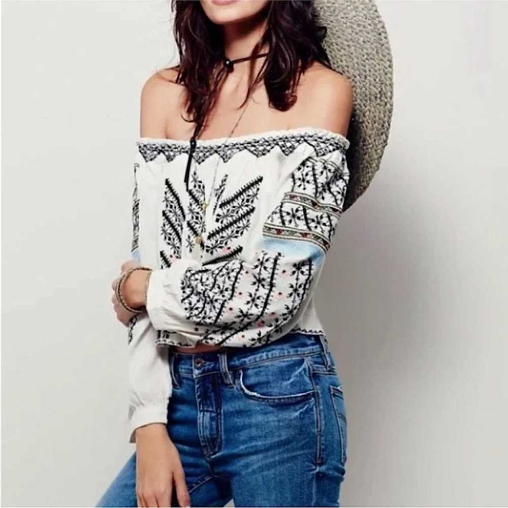 Free People All I Need Embroidered Off The Should… - image 3