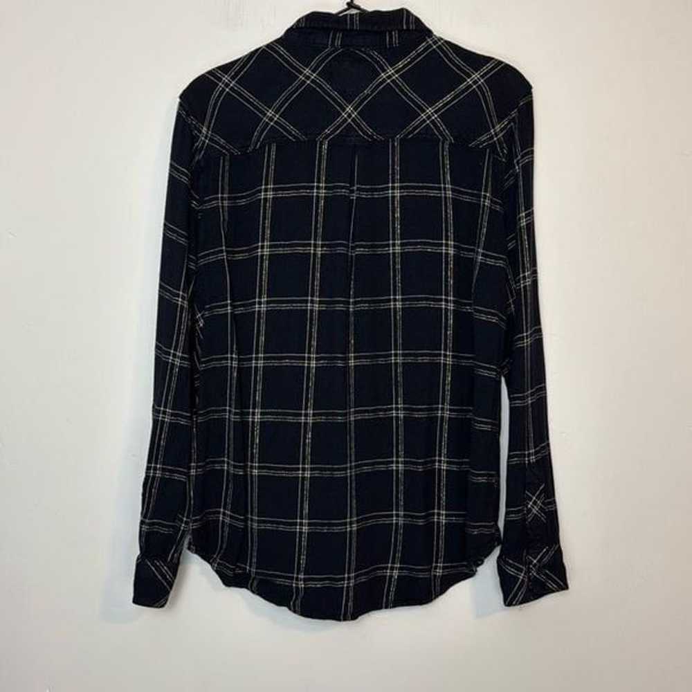 Rails Hunter Plaid Flannel Button Down Navy Snow L - image 4