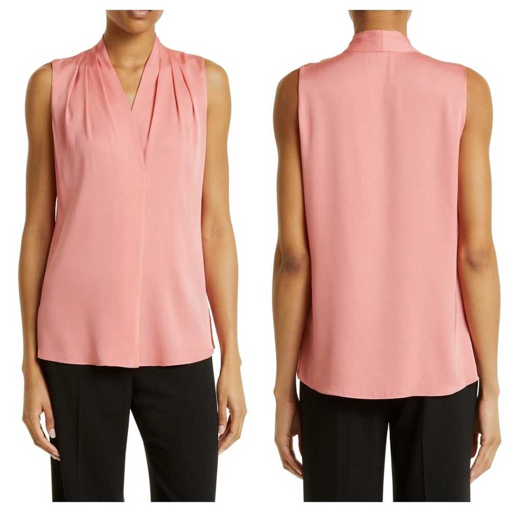 Kobi Halperin Pink Blouse Mila Silk Stretch Top S… - image 1