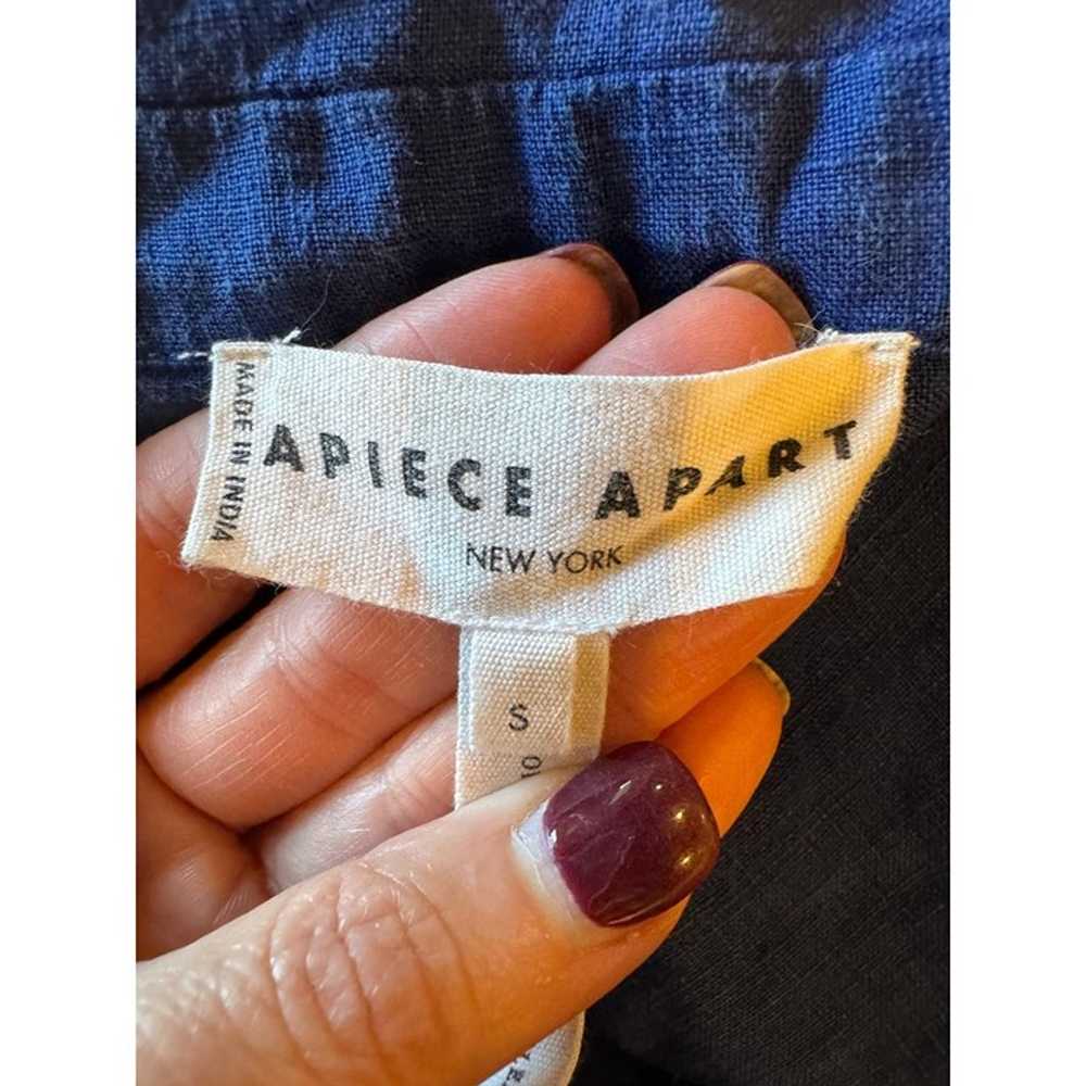 Apiece Apart Shirt Women Small Royal Blue Linen S… - image 8