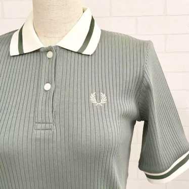 FRED PERRY RIBBED SHIRT Polo Shirt KHAKI