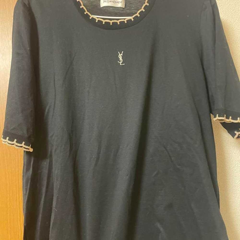 Yves Saint Laurent ♡ Logo Short Sleeve Top - image 4